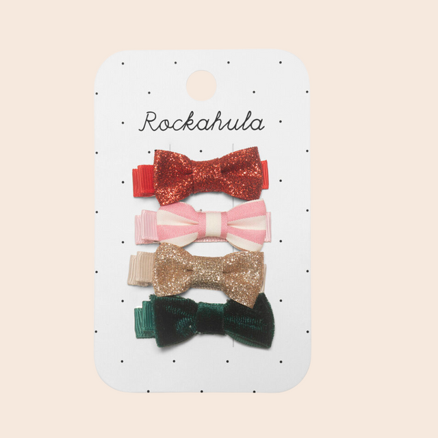 Jolly Christmas Mini Bow Clips