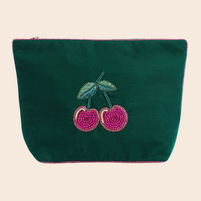 Green Cherry Large Pouch