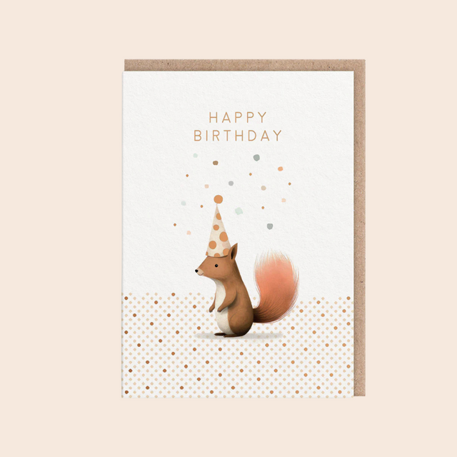 Squirrel Birthday Card