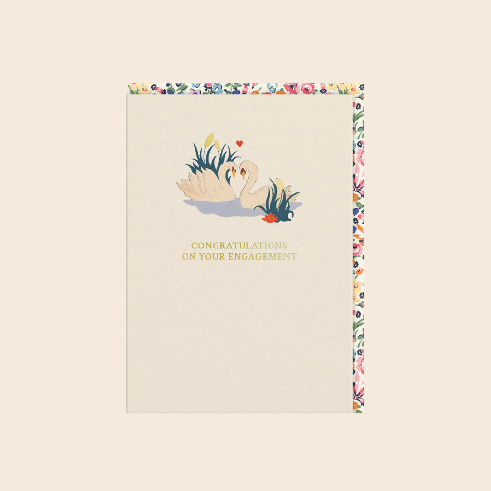 Swans Engagement Card