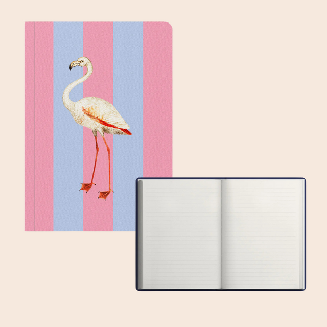 A6 Striped Flamingo Notebook