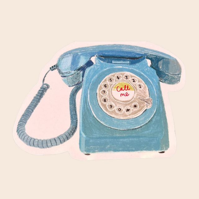 Retro Telephone Call Me Card
