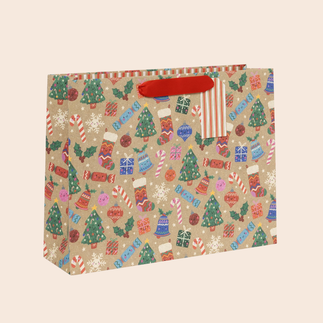 Christmas Kraft Large Gift Bag