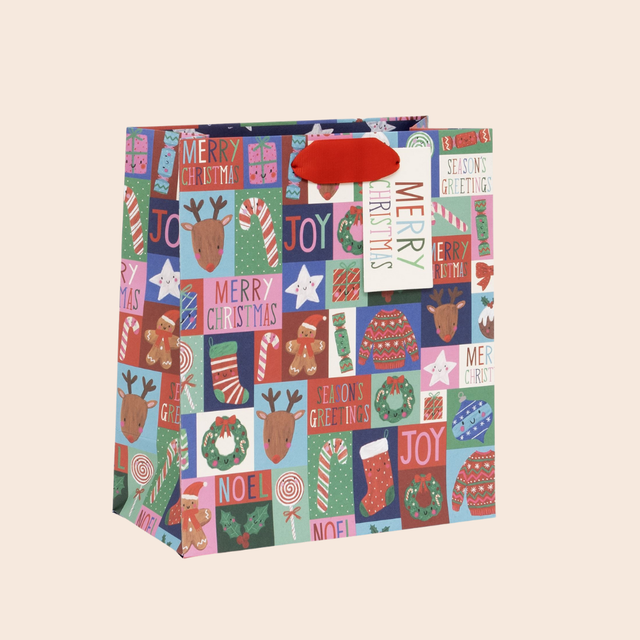 Christmas Puzzle Medium Gift Bag