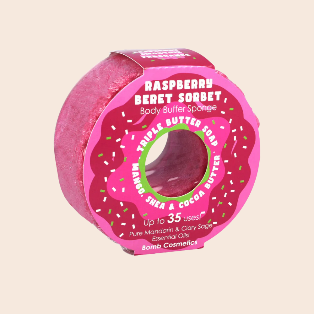 Raspberry Beret Donut Body Buffer
