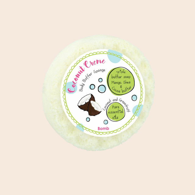 Coconut Creme Body Buffer Sponge