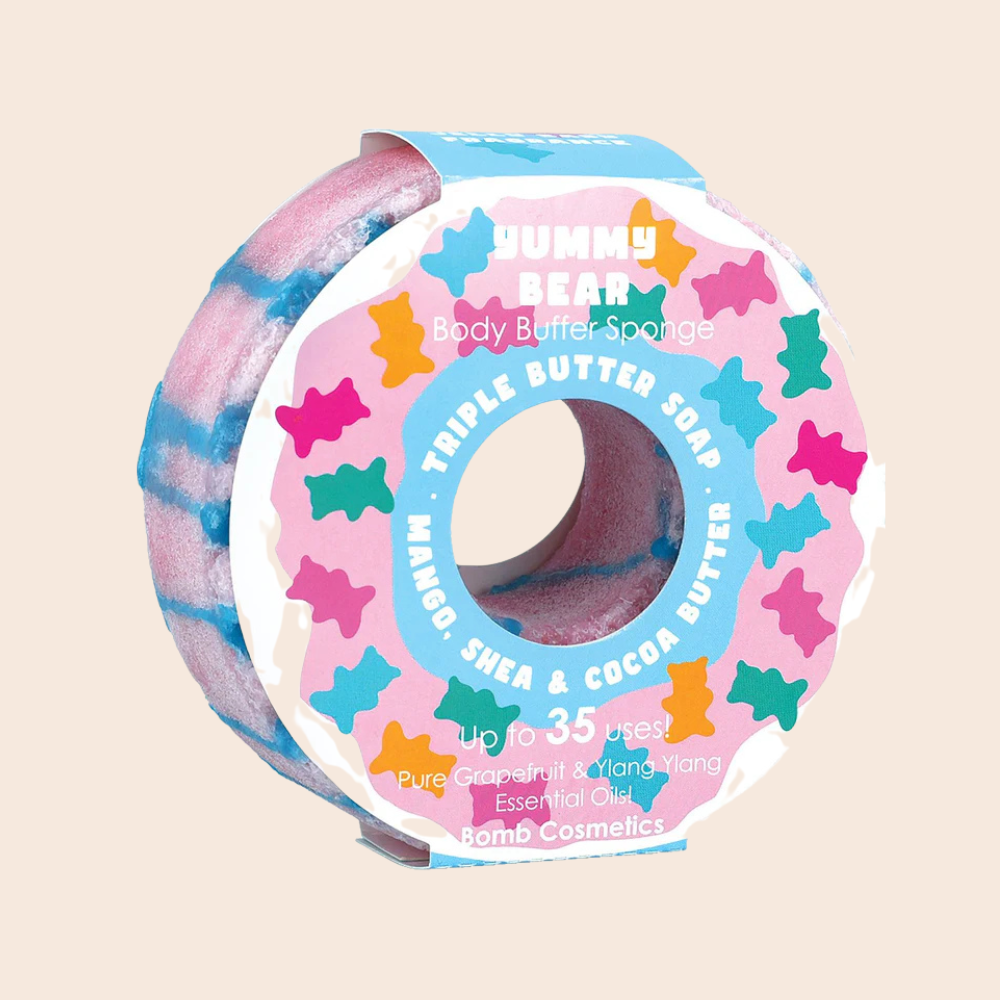 Yummy Bear Donut Body Buffer Sponge