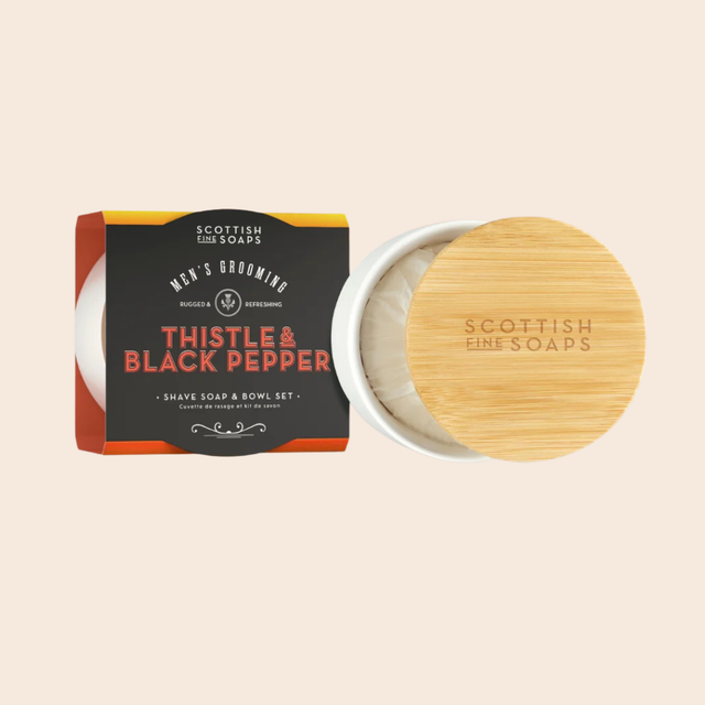 Thistle & Black Pepper Shave Soap and Bowl Set
