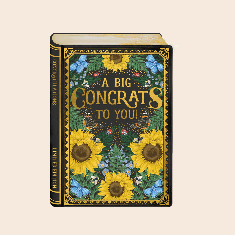 Storybook Congrats Sunflowers Card