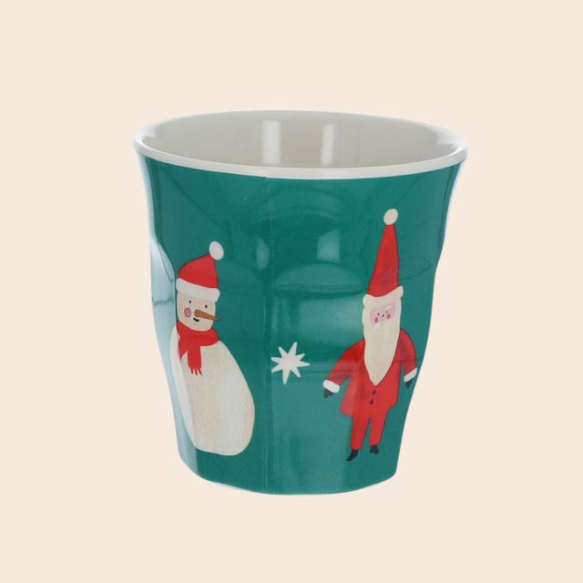 Small Green Christmas Melamine Cup