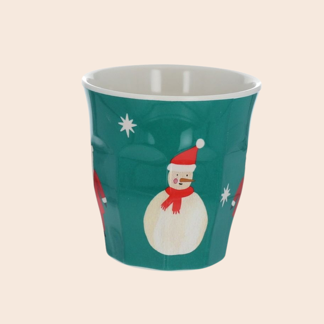 Small Green Christmas Melamine Cup
