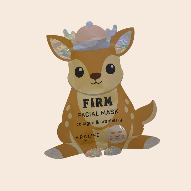 Festive Cranberry Deer Face Mask