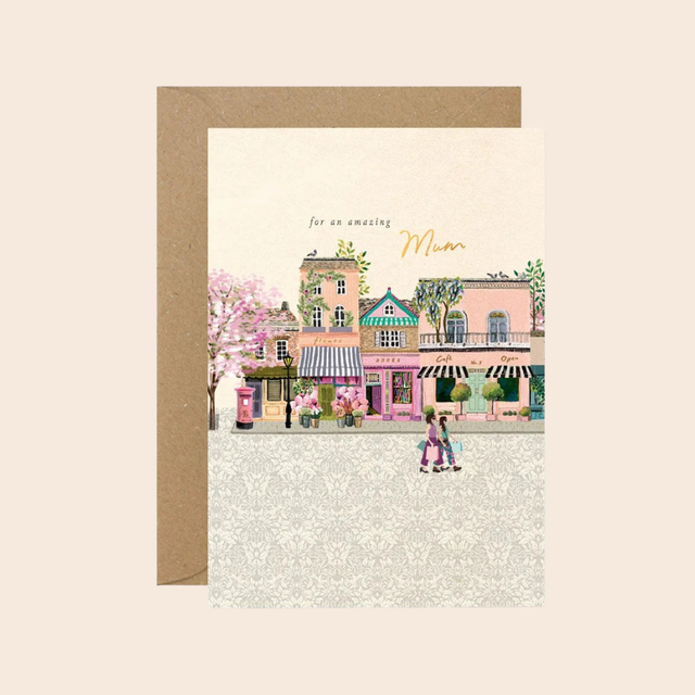 Mum Shopping Street Card