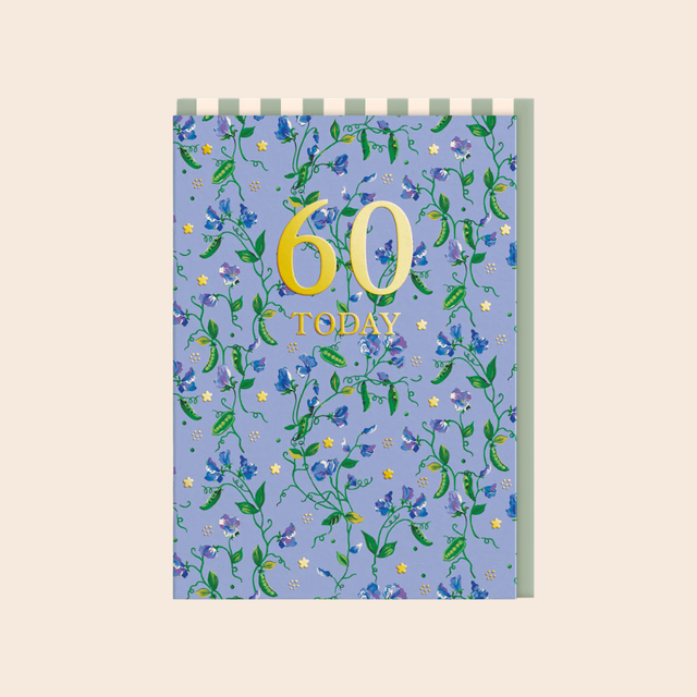 Age 60 Floral Birthday Card