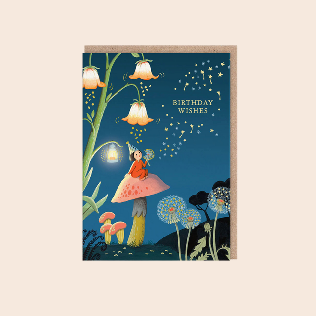 Dandelion Night Birthday Card
