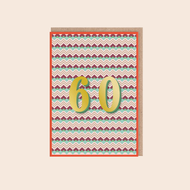Age 60 Geometric Card