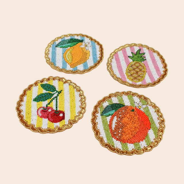 Fruit Beaded Coaster