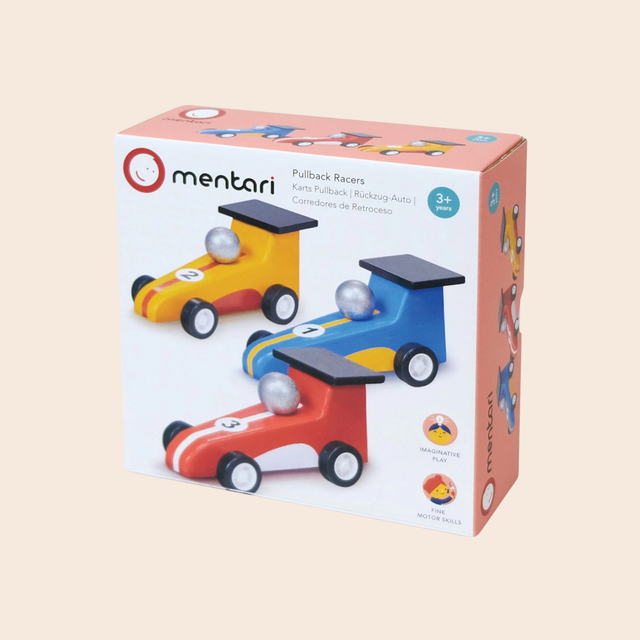 Wooden Pull Back Racers