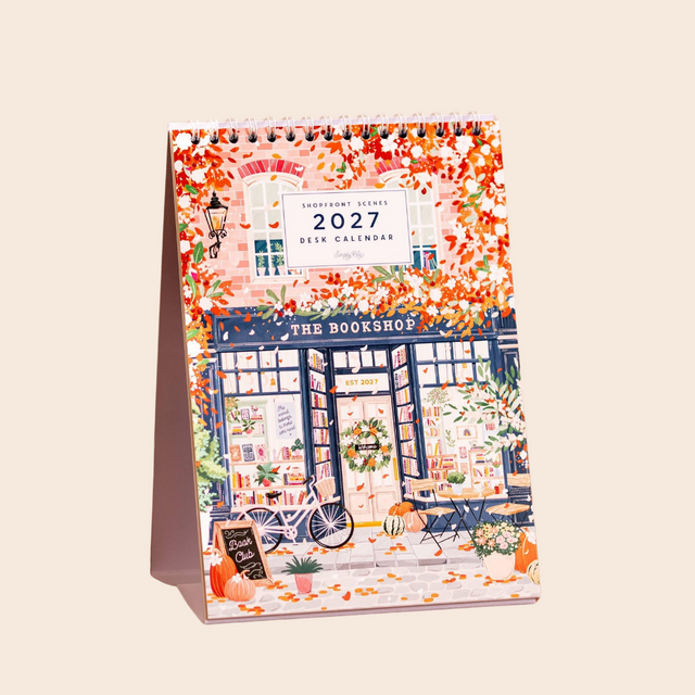 2027 Shopfront Scenes: Desk Calendar