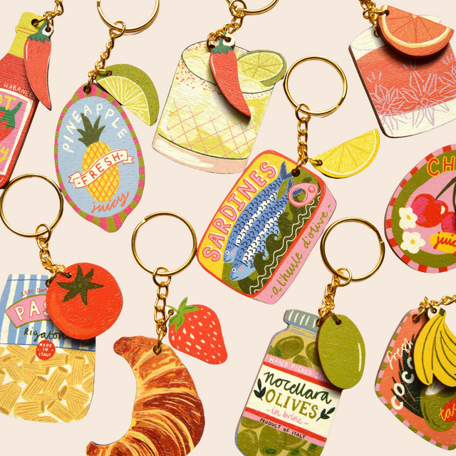 Laser Cut Wood Keyrings