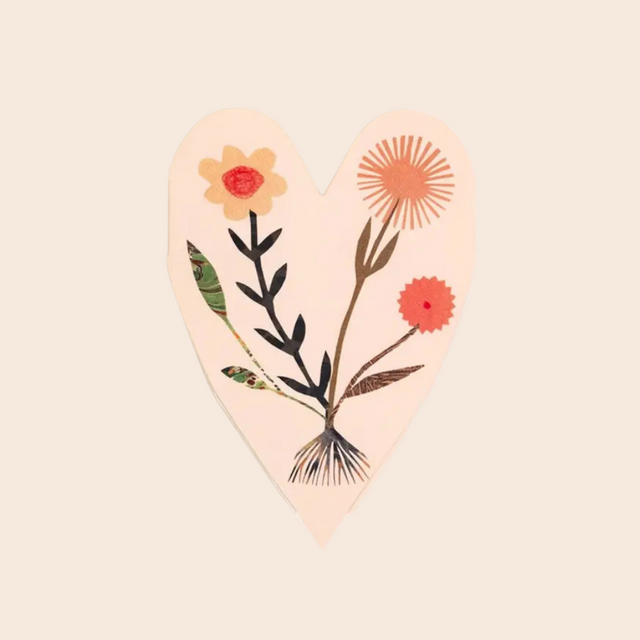 Floral Hearts Concertina Card