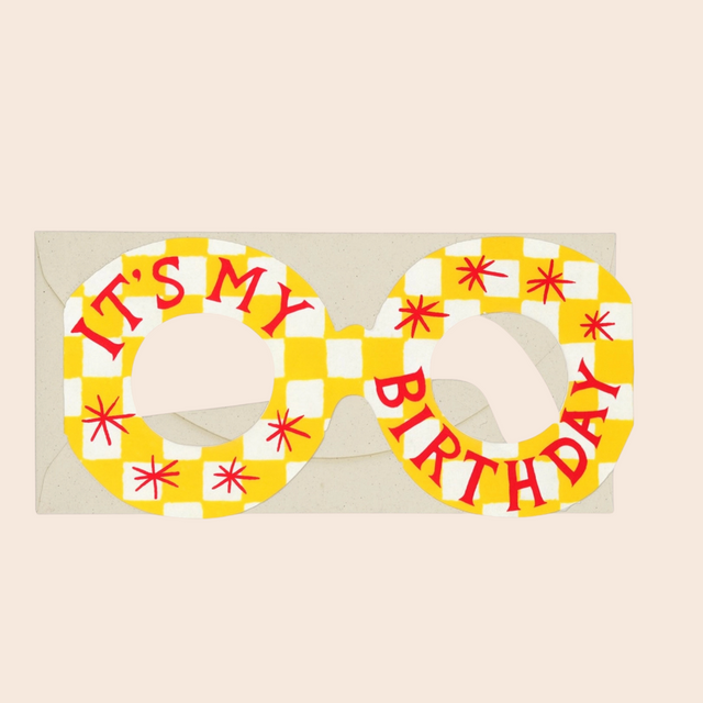 It's My Birthday Card Glasses