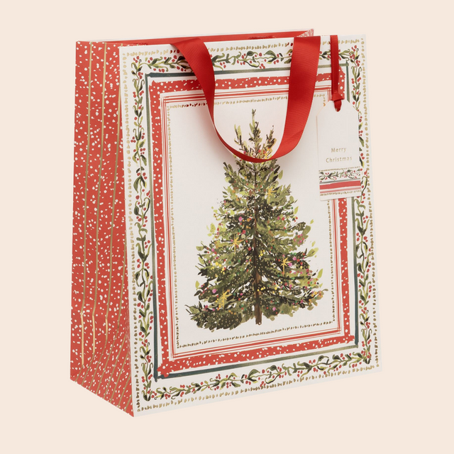Large Pine Christmas Tree Gift Bag