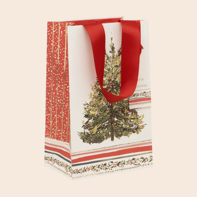 Portrait Small Pine Christmas Gift Bag