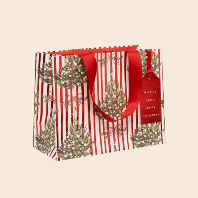 Medium Striped Spruce Gift Bag