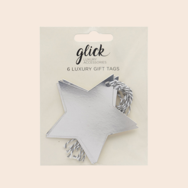 Silver Stars Gift Tags