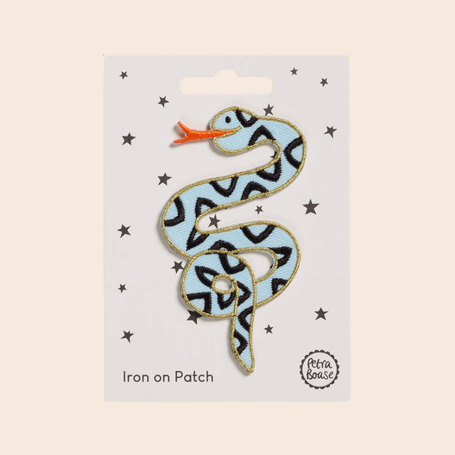 Iron on Patch - Blue Snake