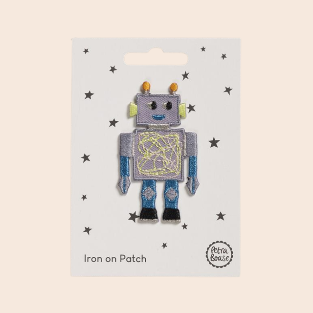 Embroidered Iron On Patch Robot