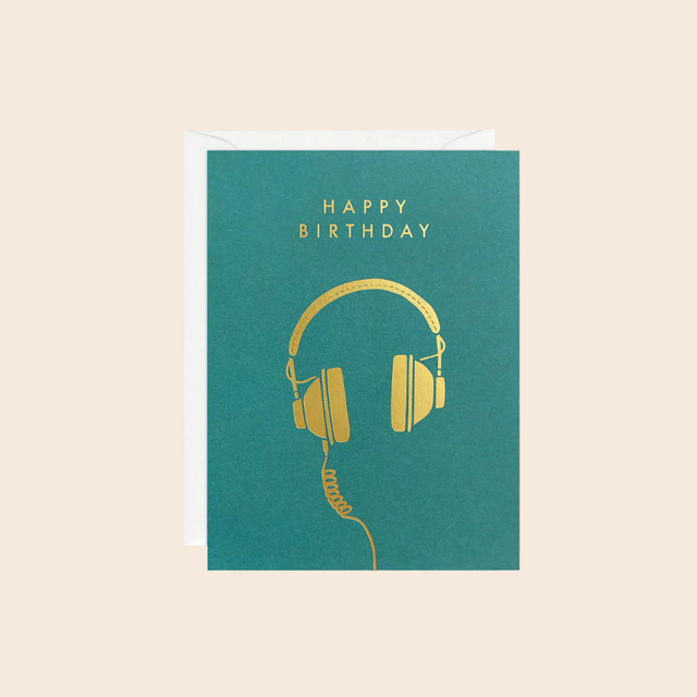 Mini Headphones Birthday Card