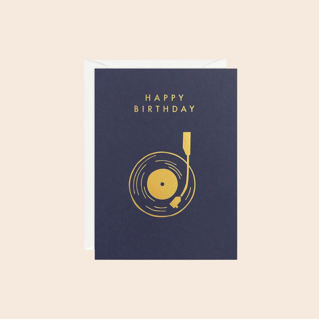 Mini Record Player Birthday Card