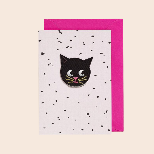 Iron On Black Cat Card