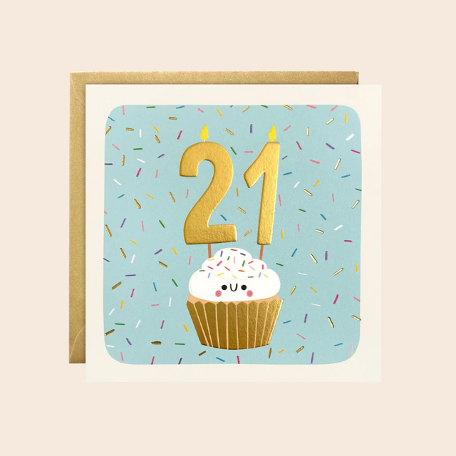 Age 21 Happy Cupcake Card