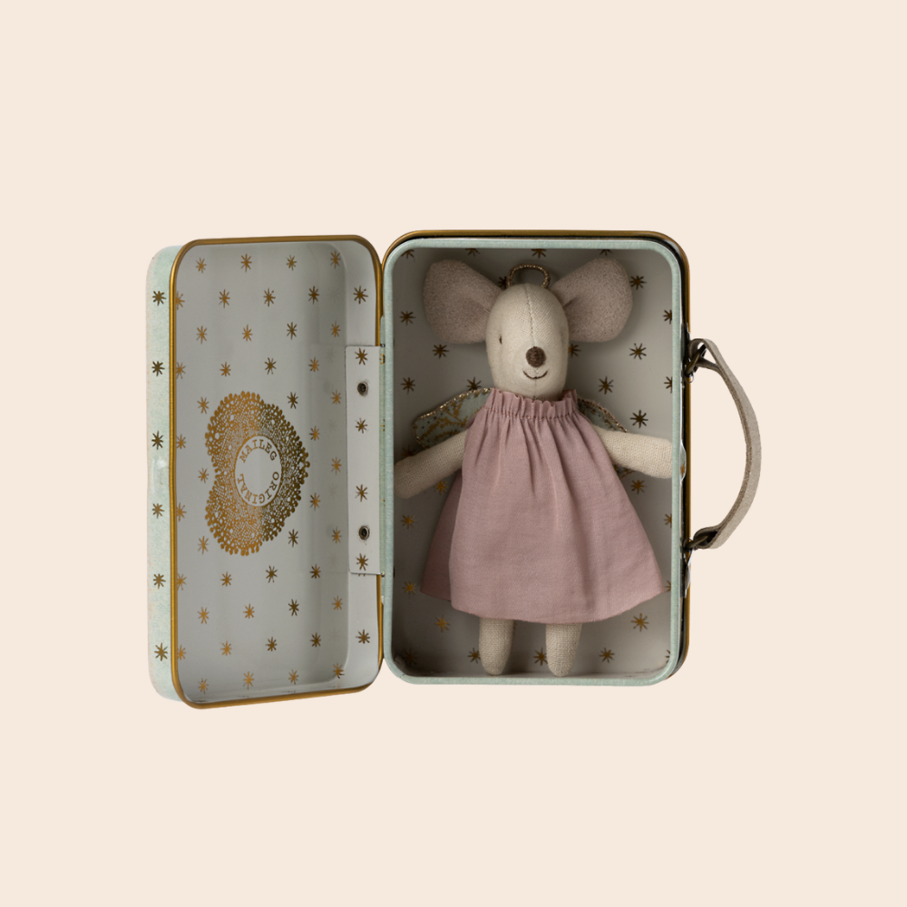 Angel Mouse In Suitcase