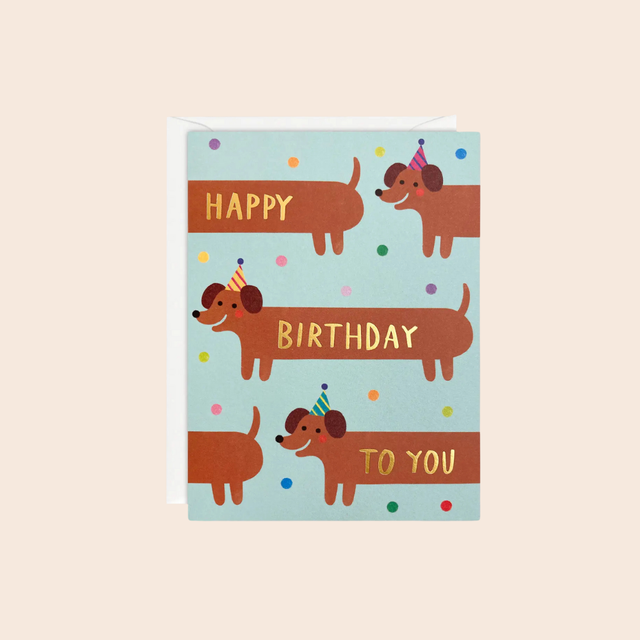 Mini Sausage Dogs Birthday Card