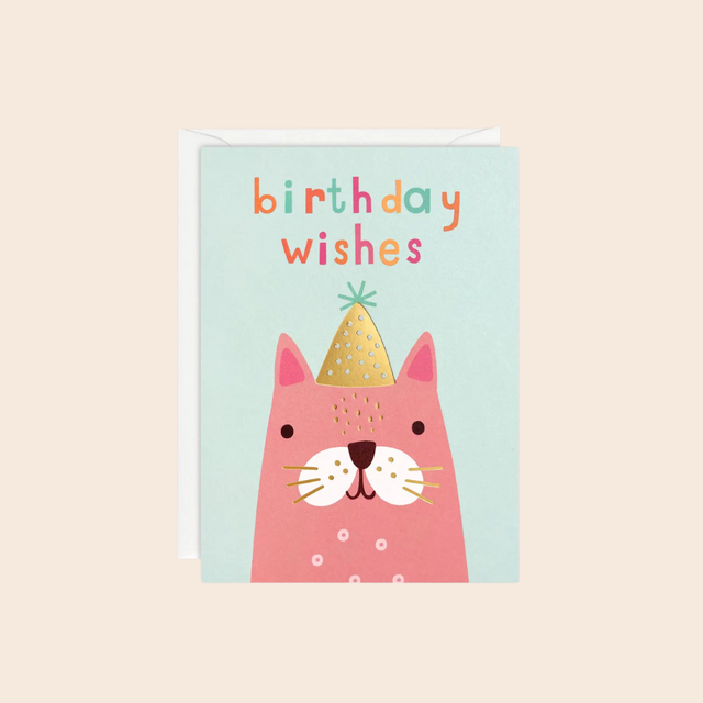 Mini Birthday Cat Card