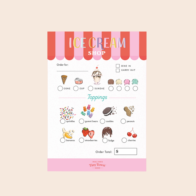 Ice Cream Shop Play Notepad