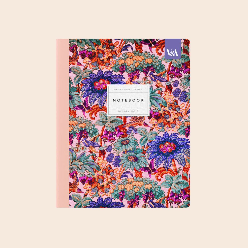 Neon Floral Jungle Exercise Book