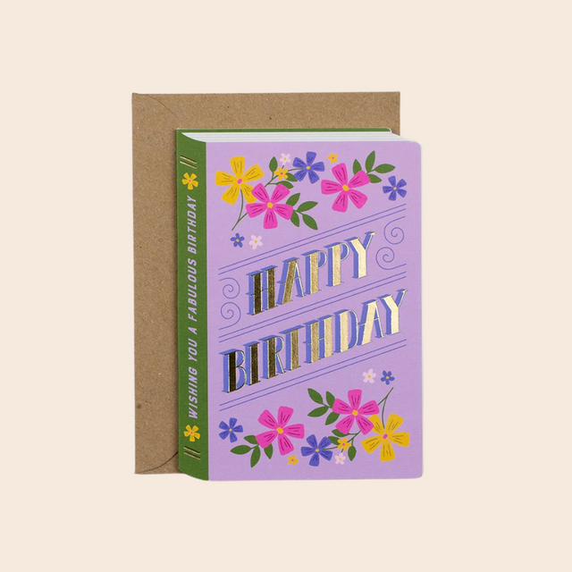 Birthday Book Butterfly Card