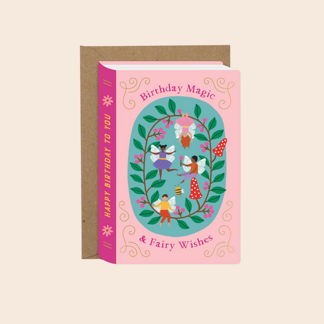 Fairy Wishes Book Birthday Card