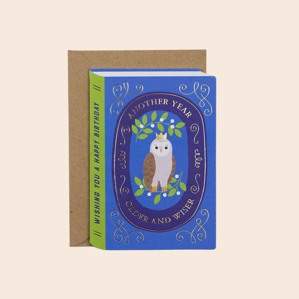 Fairytale Wise Owl Birthday Card