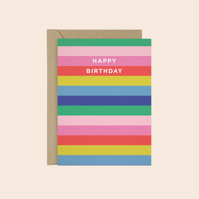 Stripes Birthday Card