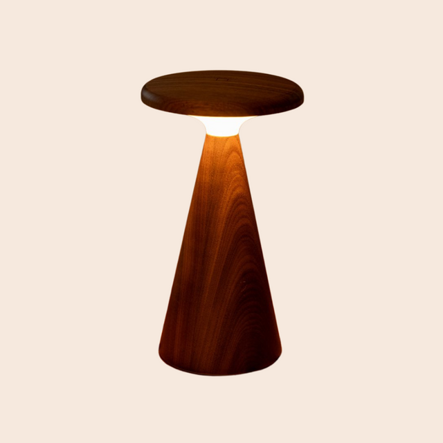 Large Sylva Table Lamp: Walnut
