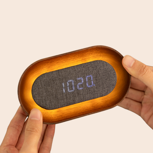 Lumos Clock Light: Oval Walnut