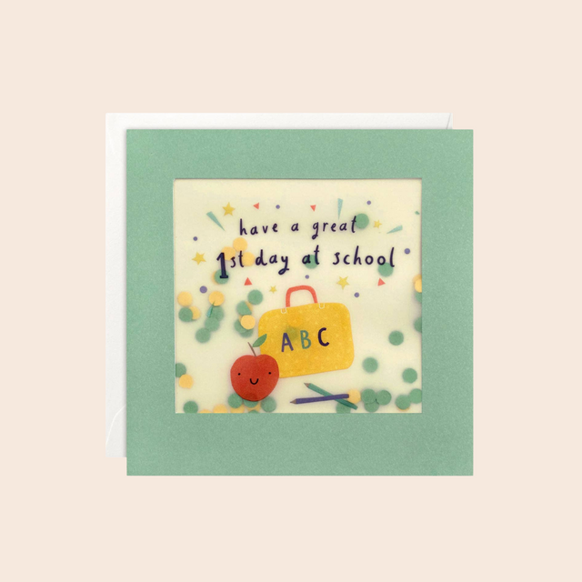 First Day at School Paper Shakies Card