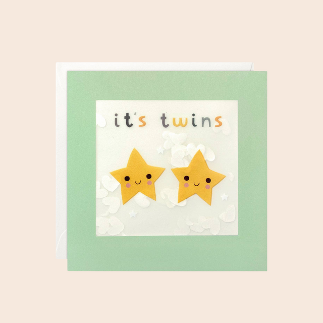 It's Twins Stars Paper Shakies Card