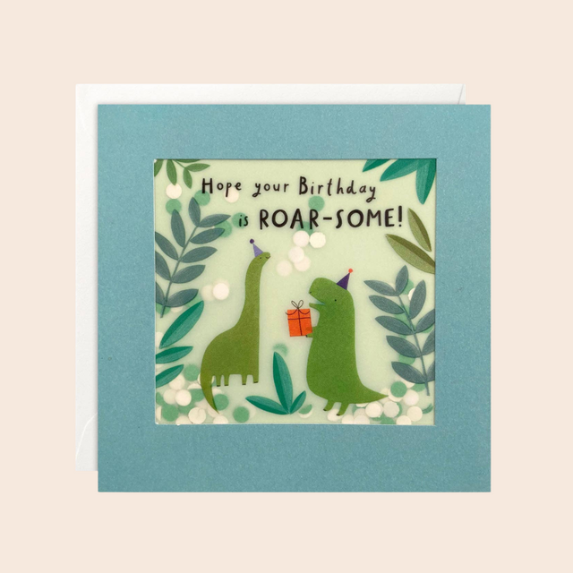 Roar-some Birthday Paper Shakies Card